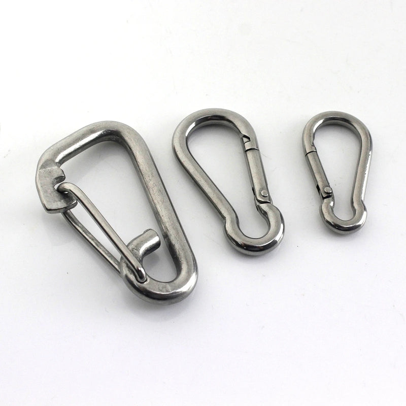 1x Stainless Still Snap Hook Trigger Lobster Clasps Clips Spring Gate Leather Craft Pet Leash Bag Strap Belt Webbing Keychain