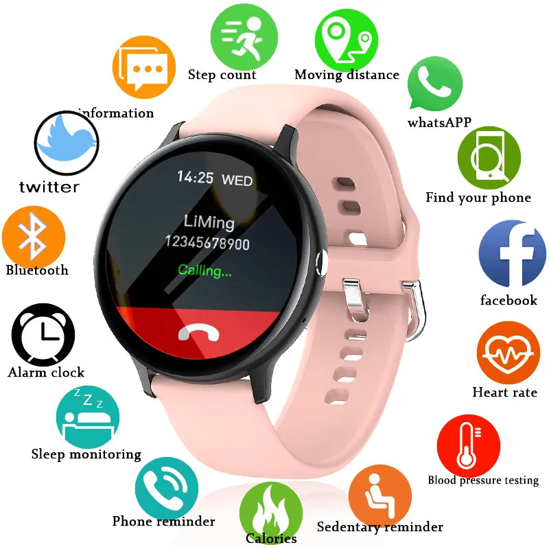 LIGE 2021 New Smart Watch Ladies Men Full Touch Fitness Tracker Blood Pressure Sleep Woman Smart Call Watches Women For Xiaomi