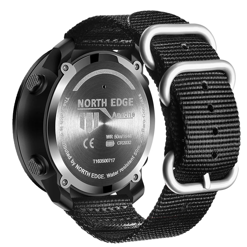 NORTH EDGE APACHE Men's Smart Watch Altimeter Barometer Compass Military Army Smartwatch Swimming Running Clock Waterproof 50m