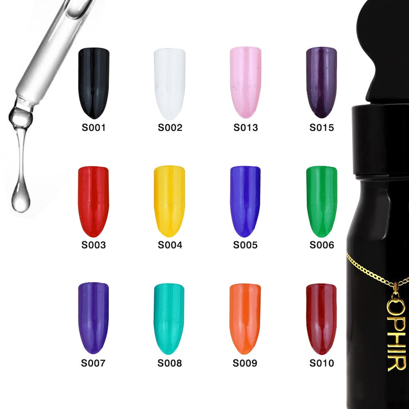 OPHIR 30 Colors Airbrush Nail Polish Gel for Airbrush Manicure UV LED Gel Alcohol Base 3 Step Nail Art Polish Gel S001-S030