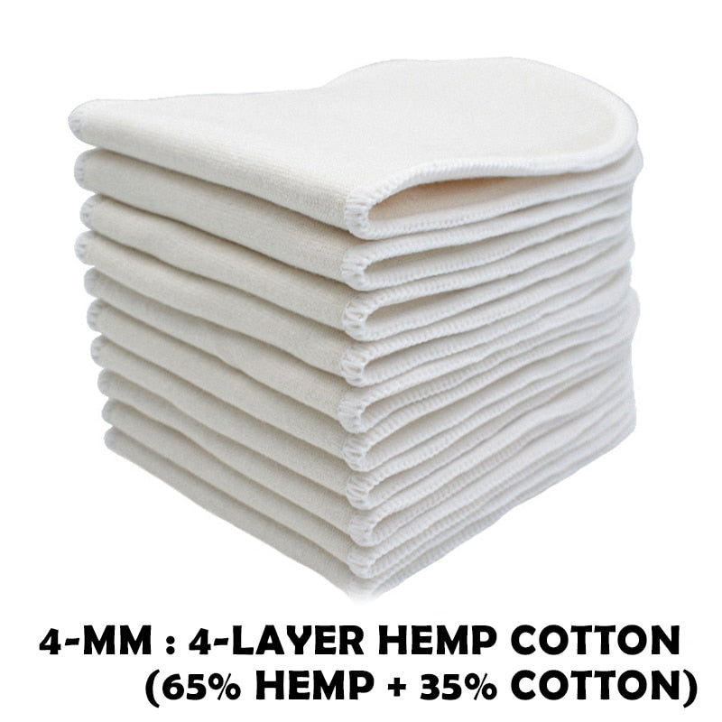 [Mumsbest] 10Pcs Eco-Friendly Liner Ecological Diapers Washable Layer Insert Absorbent Inserts Nappy Liner Booster 13.5*36cm