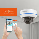 MISECU Super HD 5MP 4MP H.265 Surveillance IP POE Camera Audio Microphone Dome Indoor Security Home Camera Metal Email Push P2P