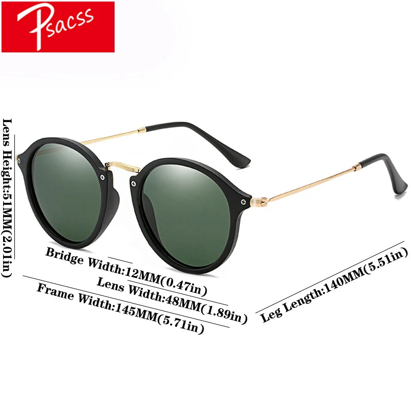 Psacss NEW Round Vintage Sunglasses Women Retro Luxury Brand Designer Sun Glasses For Women's Sunglass Oculos De Sol Shades UV