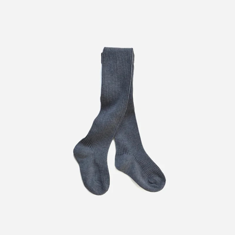 Lawadka Spring Autumn Children Tights For Girls Cotton Knitted Kid's Girls Pantyhose Solid Soft Baby Leggings White Black Tight