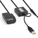 DMW-BLF19E Dummy Battery DMW DCC12 Coupler + Accumulators  USB Adapter for Panasonic Lumix Dmc-DMC-GH3 DMC-GH4 GH5 GH4 GH5s G9