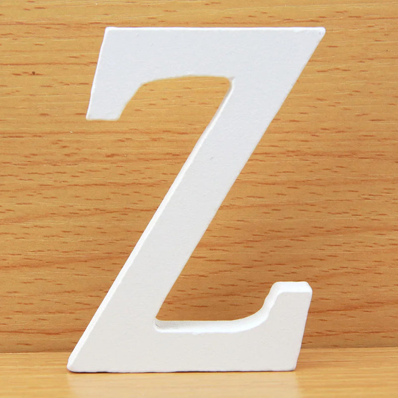 8 CM Letras Decorativas Grandes White Wooden Letters Home Decor Wedding Decoration DIY Personalised Name Design Free Standing