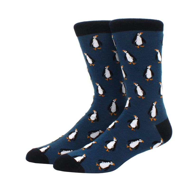 2024 New Hiphop Cotton Men Socks Harajuku Happy Funny animal Flamingo penguin chili Dress Socks for Male Wedding Christmas Gift