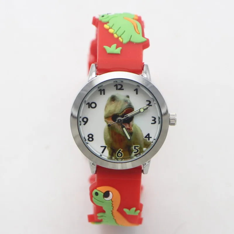 New Arrival 3D Cartoon Fashion Silicone Dinosaur Kids Watch Children Girls Boys Students Quartz Wristwatches Relogio Kol Saati