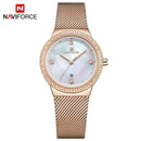 Women Watch NAVIFORCE Fashion Casual Quartz Watches Ladies Waterproof Wristwatch Stainless Steel Girl Clock Relogio Feminino
