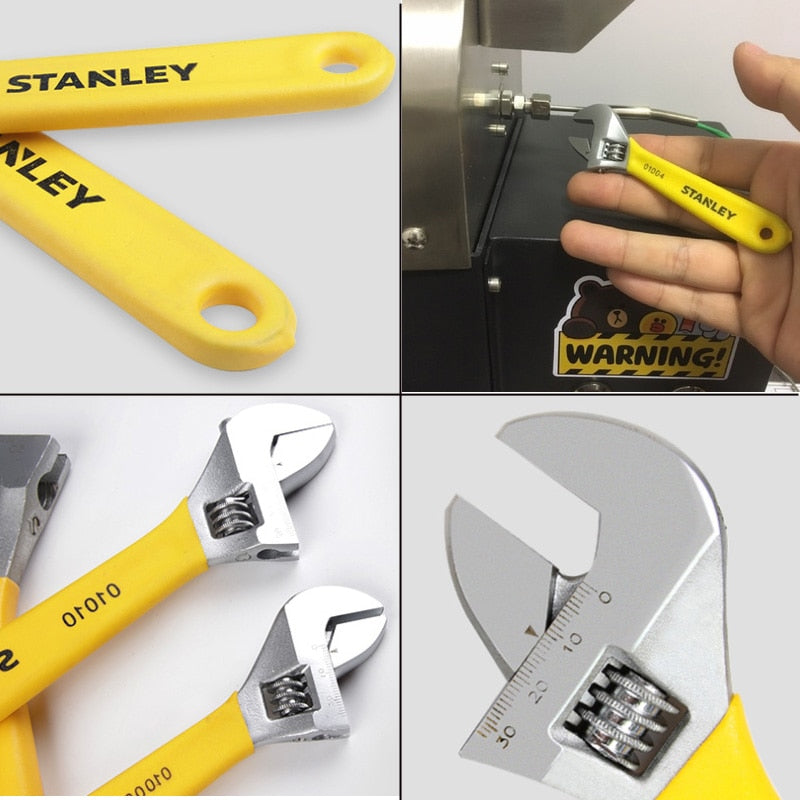 Stanley american brand nut adjustable wrench universal mini small big spanner wrench adjustable head jaw repair tool wrench car