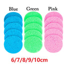 5/10pcs 6/7/8/9cm Face Round Makeup Remover Tool Natural Wood Pulp Sponge Cellulose Compress Cosmetic Puff Facial Washing Sponge