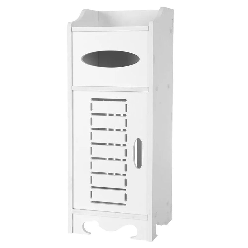 Bathroom Cabinet Single Door Waterproof Moisture-proof and Anti-corrosion Easy to clean Sturdy and Durable White[US-W]