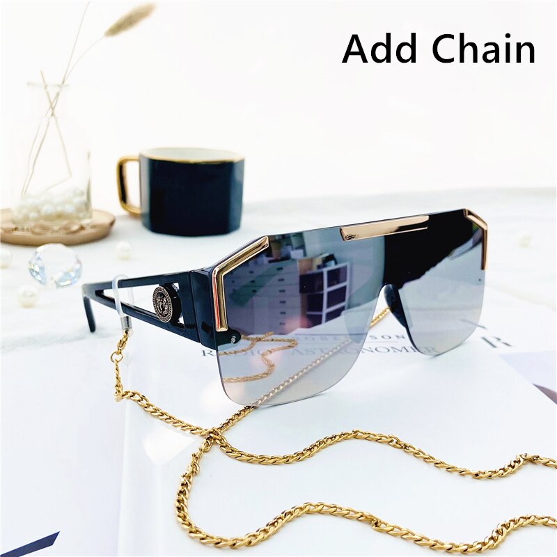 2021 New Fashion Oversized Square Sunglasses Men Retro Gradient Trendy Driving Brand Design Sun Glasses Wholesale Dropship UV400