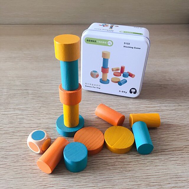 Wooden Early Learning Education Intelligence Building Block Disassembly Toys Children Cognitive Interactive Game Toys Gifts