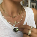 Gold color Jaguar earring ring necklace jewelry set for women white black cz leopard design