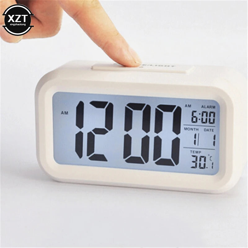 Time Clock Electric Desktop Table Clock Electronic Alarm Digital Big LED Screen Desk Clock Data Time Calendar Desk Watch