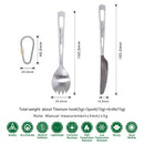 Boundless Voyage Titanium Tableware Travel Flatware Titanium Knife Fork Spoon Chopsticks Straw Outdoor Camping Picnic Cutlery