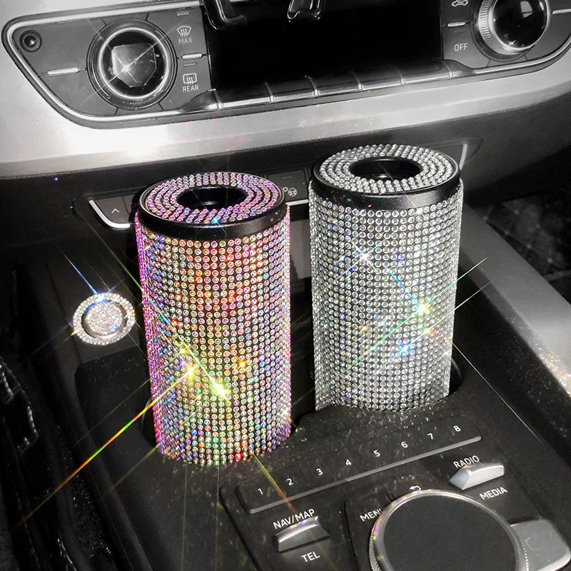 Car Creative Tissue Boxes for Car Diamond Bling Auto Rhinestone Crystal Paper Box Girls Auto Luxury Interior Accessories