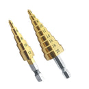 3-12mm 4-12mm 4-20mm HSS Straight Groove Step Drill Bit Titanium Coated Wood Metal Hole Cutter Core Drilling Tools Set