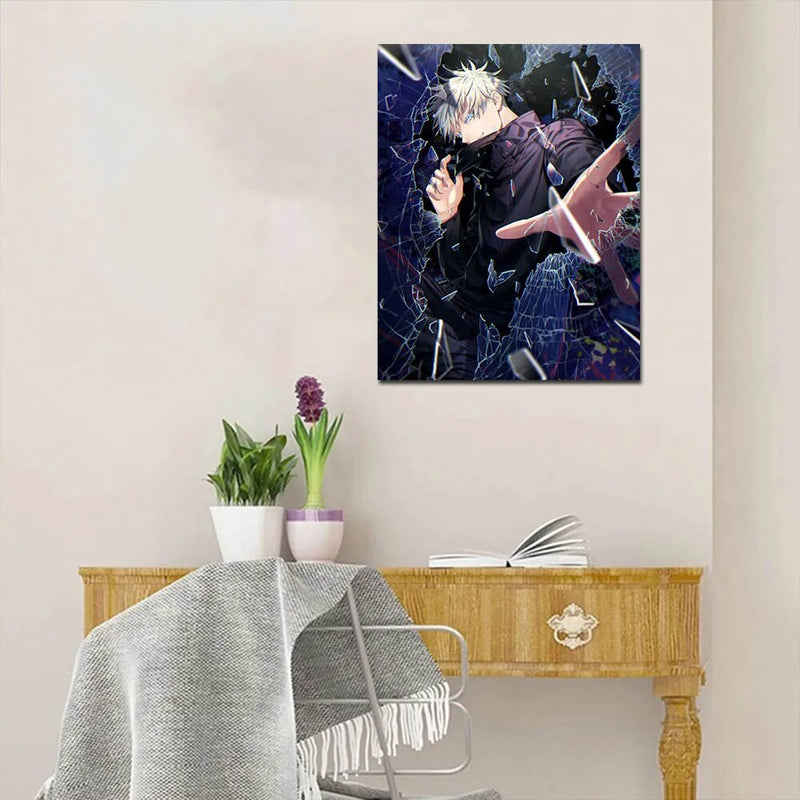 Anime Jujutsu Kaisen Gojo Satoru Art Poster Mordern Study  Living Room Bedroom Home Wall Decor Canvas Painting Comic