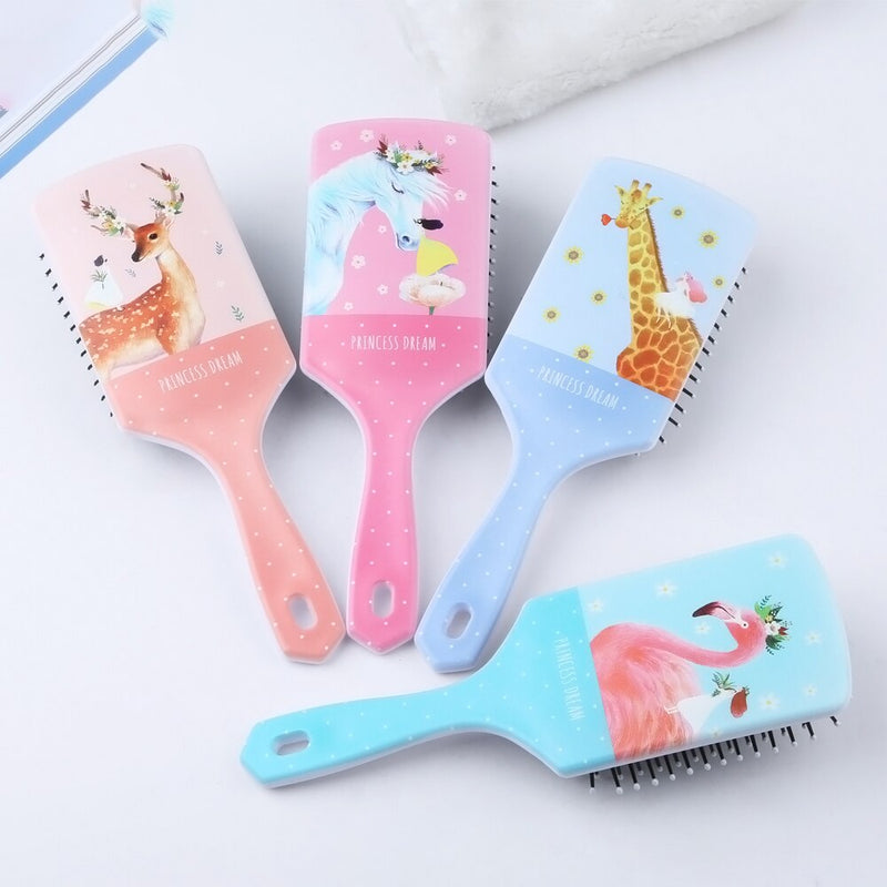 Cartoon Print Hair Detangler Comb,Haircare Massage Scalp Airbag Hair Styling Tool,Soft Comb Teeth Hair Brush,Barber Accessories