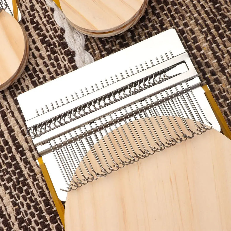 Textile Tools Mending Jeans Clothes Wooden Small Loom Fun Mending Loom Speedweve Type Weave Tool Darning Machine Loom