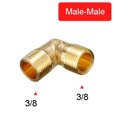 1/8" 1/4" 3/8" 1/2" Female x Male Thread 90 Deg Brass Elbow Pipe Fitting Connector Coupler For Water Fuel Copper