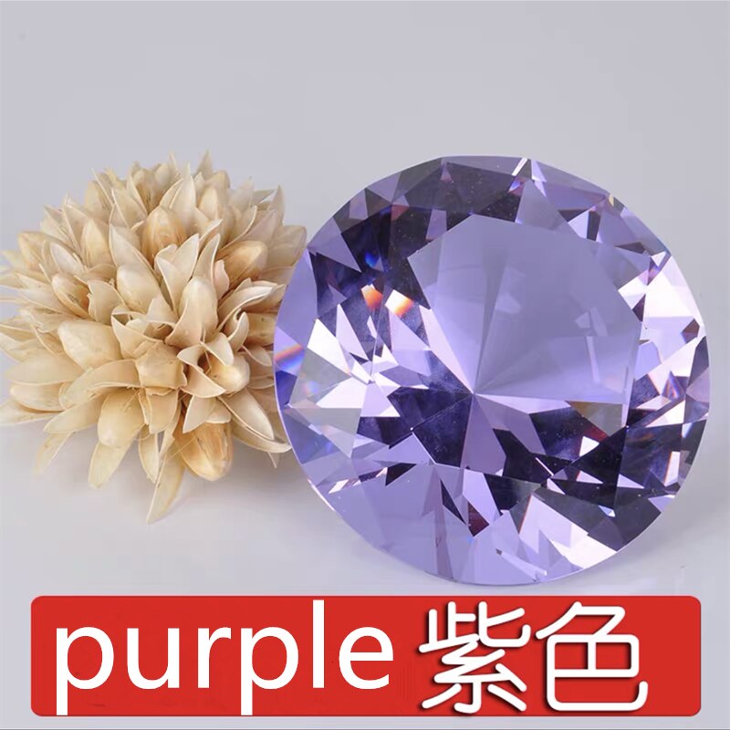 Clear Crystal diamond with base Shape Paperweight glass gem display Ornament Wedding Home Decoration Art Craft Material Gift