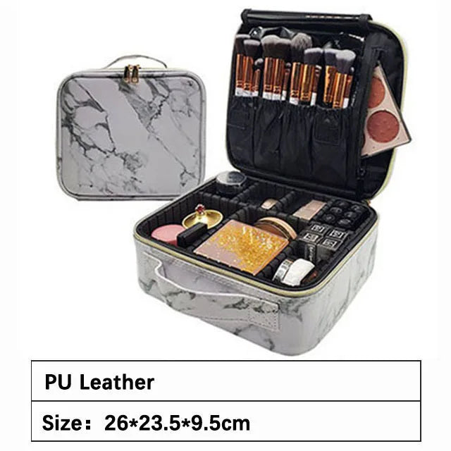 Female Professional Makeup Organizer Travel Beauty Cosmetic Case For Make Up Bag Bolso Mujer Storage Box Nail Tool Suitcase