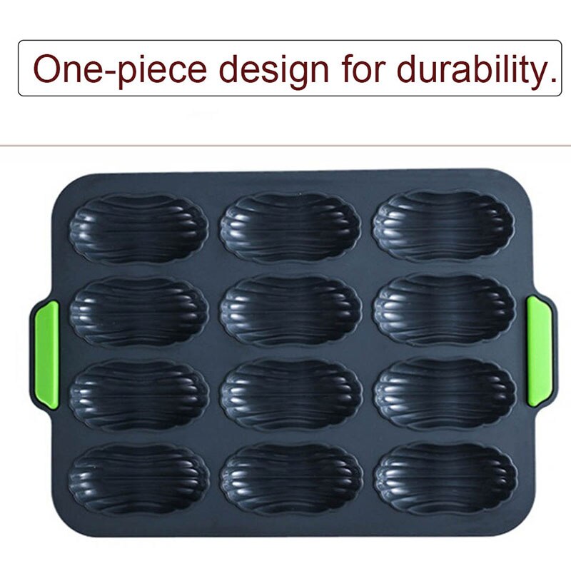 TEENRA Non-stick Silicone Madeleine Mold Pan 12 Holes Cupcake Mold Shell Shape Cake Pan Baking Form Bakeware Tools