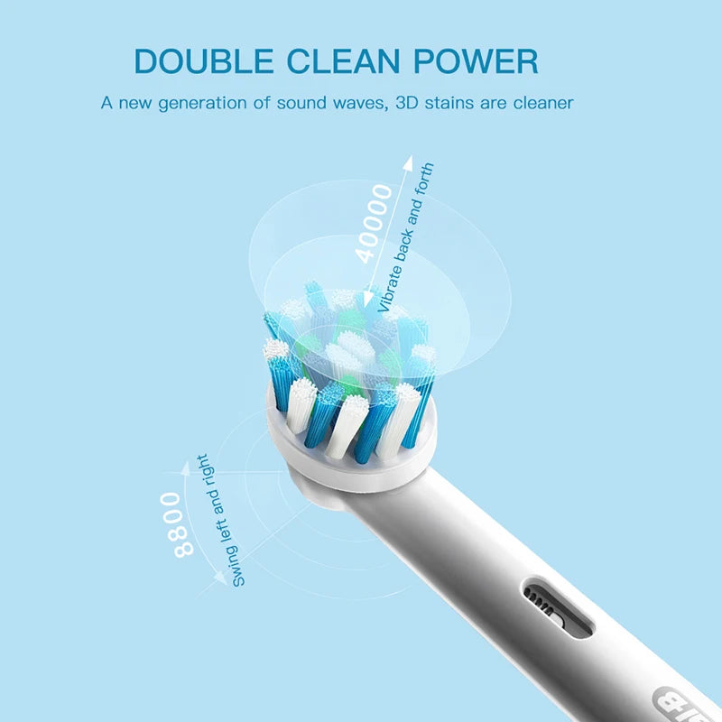 Original Oral B Pro4000 Ultrasonic Electric Toothbrush Inductive Rechargeable Teeth Whitening Oral Deep Clean Gift 6 Brush Heads