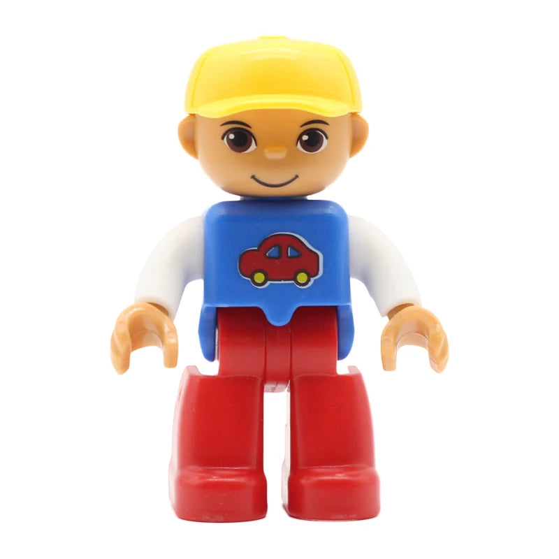 Big Size Action Figures City Princess Policemen Family Building Block Doll Character Accessory Assembly Toys for Children Gift