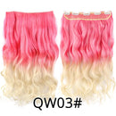 Alileader Favourite Synthetic 5Clips In Hair Long Wave Clip In Hair Extension Synthetic Hair Extensions Ombre Fake Hairpieces