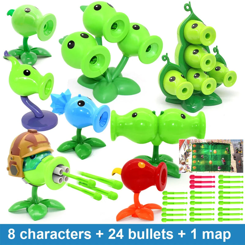 PLANTS VS ZOMBIES 2 PVZ Toys Complete Set Of Boys Anime Figure Combat gyro Children's Dolls Kids Birthday Toy Gifts