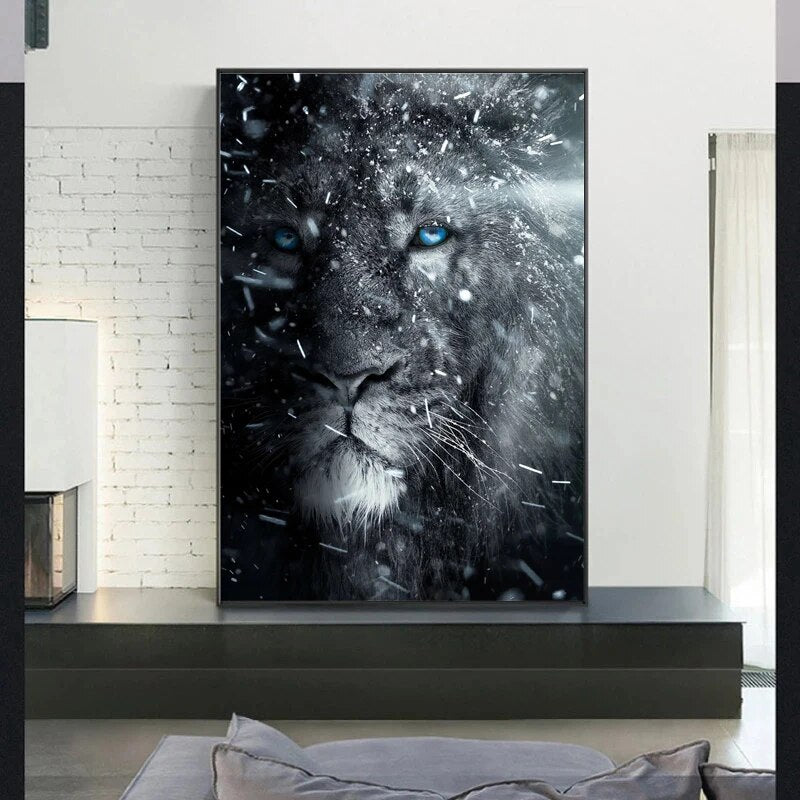 Animal Art Wild Lions Canvas Painting on The Wall Art Posters Prints Wall Pictures for Living Room Bedroom Home Cuadros Decor