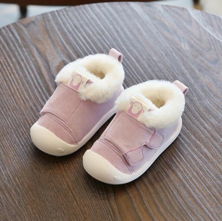 Winter Infant Toddler Boots Warm Plush Baby Girls Boys Snow Boots Outdoor Soft Bottom Non-Slip Child Kids Boots Shoes