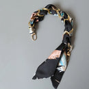 New Fashion Woman Handbag Accessory Part Round Chain Detachable Replacement White Red Silk Scarve Strap Women Shoulder DIY Chain