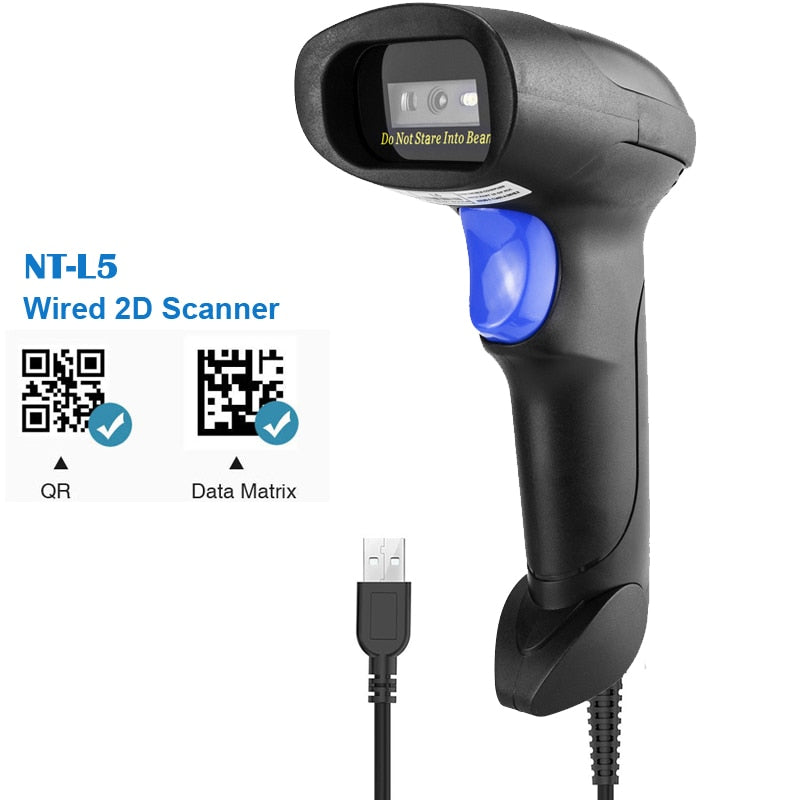 NETUM NT-L5 Wired 2D Barcode Scanner AND C750 Wireless Bluetooth QR Bar code Reader PDF417 Scanner for mobile payment Industry