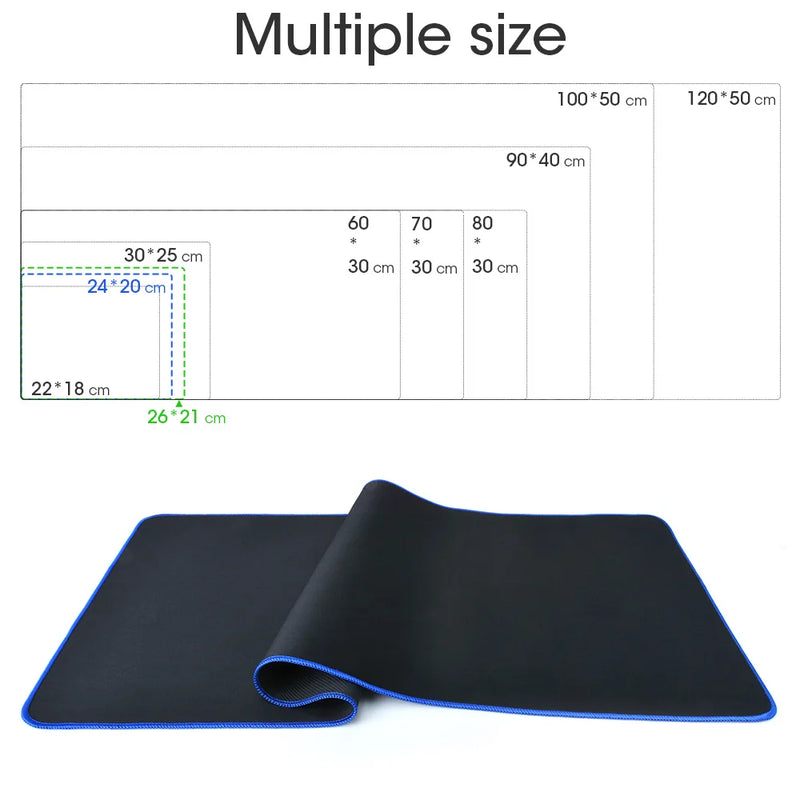 Large Gaming Mouse Pad Computer Mousepad Waterproof Multi-size Anti-slip Natural Rubber Desk Mat with Locking Edge Play
