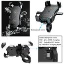 ACCNIC Waterproof 12V Motorcycle Wireless Charger Phone Mount with QC3.0 USB Fast Charge Phone Holder for 3.5-6.5 inch cellphone