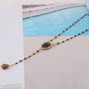 NeeFuWoFu Stainless Steel Necklace Natural Pendant Short Woman Pink Stone Jewelry fashion Accessories brand gift Women's present