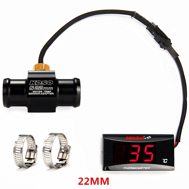 Motorcycle KOSO Water Temperature Mini Meter For XMAX250 300 NMAX CB 400 CB500X Sensor thermomete Temp gauges Scooter Racing