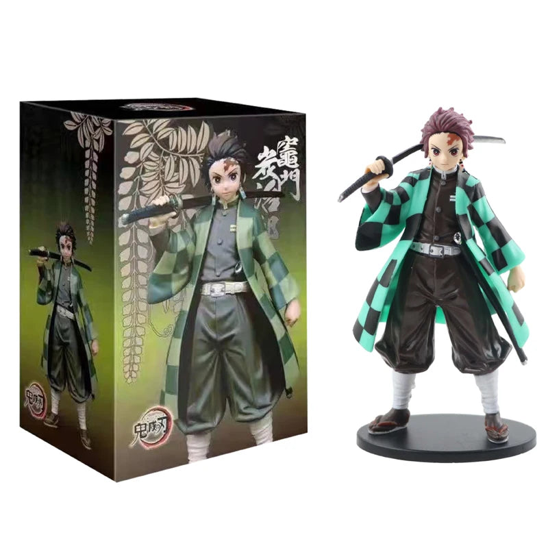 Demon Slayer Rui Kimetsu no Yaiba Nezuko Kyoujurou Tanjirou Inosuke Shinobu Zenitsu Action Figure Anime Figurine Toys 6pcs/set