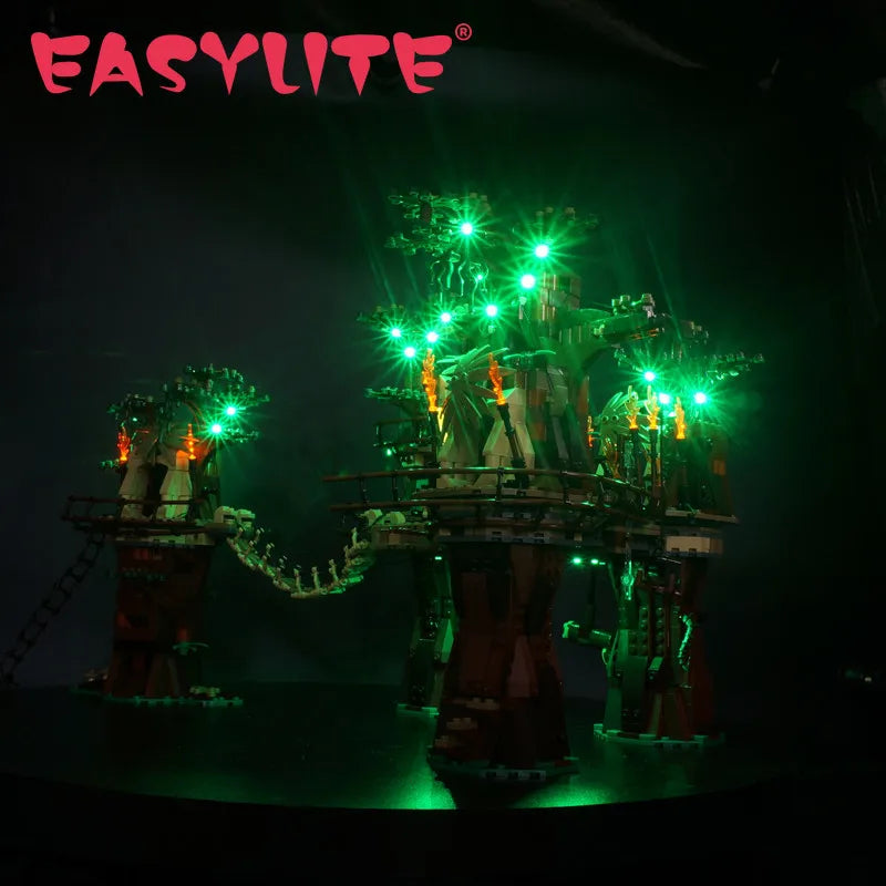 EASYLITE LED Light Set For 10236 EWOK Village DIY Toys Blocks Bricks Only Lighting Kit Not Include Model