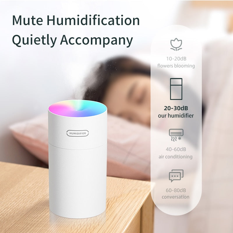 HiPiCok  Ultrasonic Air Humidifier Aromatherapy Diffuser Humidifier for Home Essential Aroma Oil Diffuser USB Mist Maker Fogger