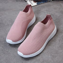 Dropshipping Women Sneakers Female Knitted Vulcanized Shoes Ladies Flat Shoe Mesh Trainers Soft Walking Footwear Zapatos Mujer