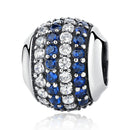 WOSTU 100% Real 925 Sterling Silver Dazzling Zircon Charm Beads Fit Original DIY Bracelet Pendants Necklace SIlver 925 Jewelry