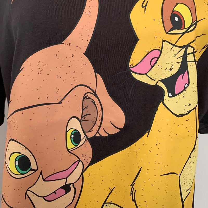 Disney Stylish The Lion King King of the Jungle Cartoon Print T-Shirt O-Neck Pullover Short Sleeve Casual Fashion Women Tee Tops