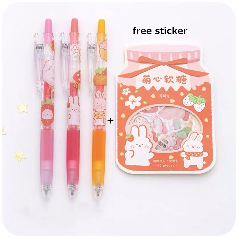 MINKYS 3pcs/lot Creative Candy Color Fruit Juice Pen Set DIY Graffiti Pen Art Drawing Marker Pen For Journal School Stationery