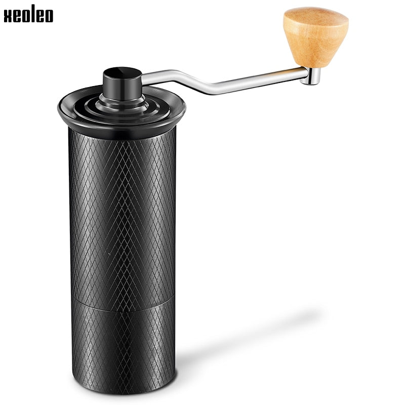 XEOLEO 50MM Aluminum Manual Coffee grinder Stainless steel Burr grinder Conical Coffe bean miller Manual Coffee Milling machine